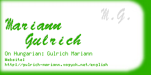 mariann gulrich business card